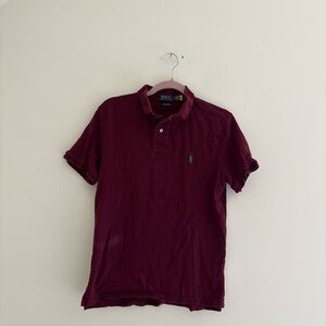 Ralph Lauren Red Polo Shirt Classic Short Sleeve